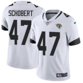 Wholesale Cheap Nike Jaguars #47 Joe Schobert White Men\'s Stitched NFL Vapor Untouchable Limited Jersey