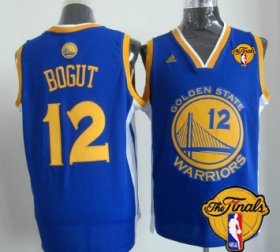 Wholesale Cheap Men\'s Golden State Warriors #12 Andrew Bogut Blue 2017 The NBA Finals Patch Jersey