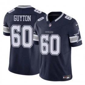 Cheap Men\'s Dallas Cowboys #60 Tyler Guyton Navy 2024 Draft F.U.S.E Vapor Untouchable Limited Football Stitched Jersey