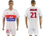 Wholesale Cheap Lyon #21 Gonalons Home Soccer Club Jersey