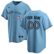 Cheap Men's Toronto Blue Jays Nike Alternate 2020 Replica Custom Light Blue Jersey