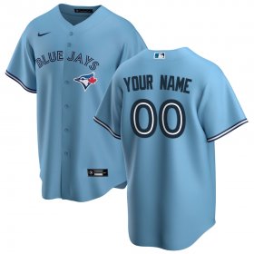 Cheap Men\'s Toronto Blue Jays Nike Alternate 2020 Replica Custom Light Blue Jersey