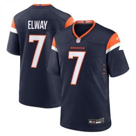 Men\'s Nike John Elway Navy Denver Broncos Alternate Retired Player Game Jersey