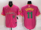 Wholesale Cheap Men's San Diego Padres #11 Yu Darvish Pink Player Number Fashion Baseball Jersey