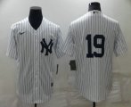 Wholesale Cheap Men's New York Yankees #19 Masahiro Tanaka White Cool Base Stitched Baseball Jersey