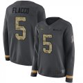 Wholesale Cheap Nike Broncos #5 Joe Flacco Anthracite Salute to Service Women's Stitched NFL Limited Therma Long Sleeve Jersey