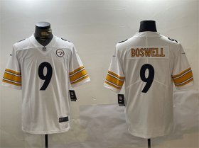 Cheap Men\'s Pittsburgh Steelers #9 Chris Boswell White Vapor Untouchable Stitched Jersey