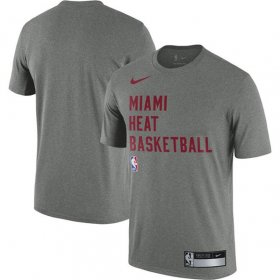 Cheap Men\'s Miami Heat Heather Gray 2023-24 Sideline Legend Performance Practice T-Shirt