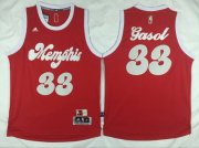 Wholesale Cheap Men's Memphis Grizzlies #33 Marc Gasol Revolution 30 Swingman 2015-16 Retro Red Jersey