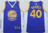 Wholesale Cheap Men's Golden State Warriors #40 Harrison Barnes Revolution 30 Swingman 2014 New Blue Jersey