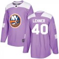 Wholesale Cheap Adidas Islanders #40 Robin Lehner Purple Authentic Fights Cancer Stitched NHL Jersey