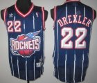 Wholesale Cheap Houston Rockets #22 Clyde Drexler ABA Hardwood Classic Swingman Navy Blue Jersey