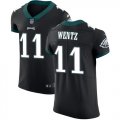 Wholesale Cheap Nike Eagles #11 Carson Wentz Black Alternate Men's Stitched NFL Vapor Untouchable Elite Jersey