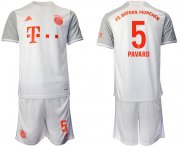 Wholesale Cheap Men 2020-2021 club Bayern Munchen away 5 white Soccer Jerseys