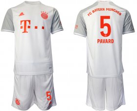 Wholesale Cheap Men 2020-2021 club Bayern Munchen away 5 white Soccer Jerseys