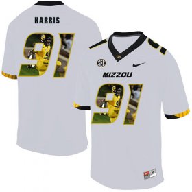 Wholesale Cheap Missouri Tigers 91 Charles Harris White Nike Fashion College Football Jersey