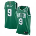 Cheap Men's Boston Celtics #9 Derrick White Kelly Green 2024 Finals Icon Edition Stitched Basketball Jersey