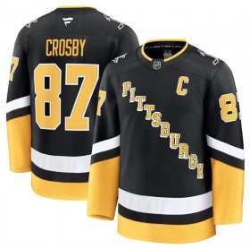 Men\'s Pittsburgh Penguins #87 Sidney Crosby Black 2024-25 Alternate Stitched Hockey Jersey