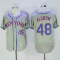 Wholesale Cheap Mets #48 Jacob DeGrom Grey Flexbase Authentic Collection Stitched MLB Jersey