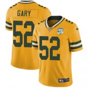 Wholesale Cheap Nike Packers #52 Rashan Gary Yellow Men's 100th Season Stitched NFL Limited Rush Jersey