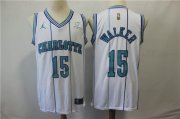 Wholesale Cheap Nike Hornets 15 Kemba Walker White NBA Jordan Throwback Swingman Jersey