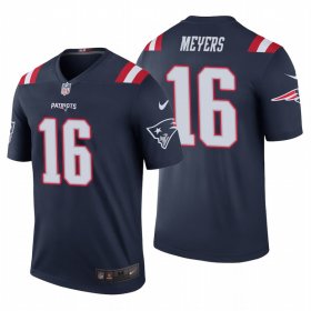 Wholesale Cheap Men\'s New England Patriots #16 Jakobi Meyers Color Rush Legend Navy Jersey