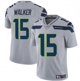 Cheap Men\'s Seattle Seahawks #15 P.J. Walker Gray Vapor Limited Football Stitched Jersey