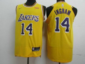 Wholesale Cheap Lakers 14 Brandon Ingram Gold 2018-19 Nike Authentic Jersey