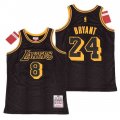 Wholesale Cheap Men's Los Angeles Lakers #8 #24 Kobe Bryant Black Hardwood Classics Soul Swingman Throwback Jersey