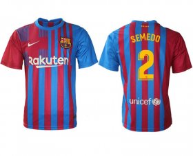 Wholesale Cheap Men 2021-2022 Club Barcelona home aaa version red 2 Nike Soccer Jersey