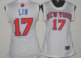 Wholesale Cheap New York Knicks #17 Jeremy Lin White Womens Jersey