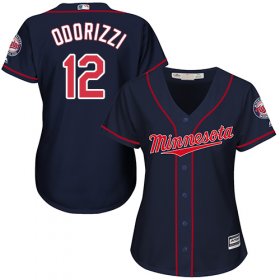 Wholesale Cheap Twins #12 Jake Odorizzi Navy Blue Alternate Women\'s Stitched MLB Jersey