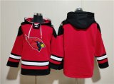 Cheap Men's Arizona Cardinals Blank Red Ageless Must-Have Lace-Up Pullover Hoodie