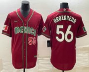 Cheap Men's Mexico Baseball #56 Randy Arozarena Number 2023 Red World Classic Stitched Jersey11