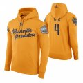 Wholesale Cheap Adidas Predators #4 Ryan Ellis Men's Yellow 2020 Winter Classic Retro NHL Hoodie