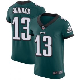 Wholesale Cheap Nike Eagles #13 Nelson Agholor Midnight Green Team Color Men\'s Stitched NFL Vapor Untouchable Elite Jersey