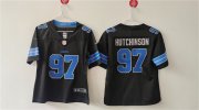 Cheap Women's Detroit Lions #97 Aidan Hutchinson Black Vapor Football Stitched Jersey(Run Smaller)