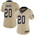 Wholesale Cheap Nike Saints #20 Janoris Jenkins Gold Women's Stitched NFL Limited Inverted Legend Jersey