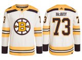 Cheap Men's Boston Bruins #73 Charlie McAvoy White Stitched Jersey