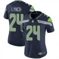 Wholesale Cheap Nike Seahawks #24 Marshawn Lynch Steel Blue Team Color Women's Stitched NFL Vapor Untouchable Limited Jersey