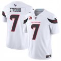 Cheap Men's Houston Texans #7 C.J. Stroud White 2024 Vapor F.U.S.E. With 2-Star C Patch Limited Stitched Jersey