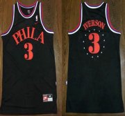 Wholesale Cheap Men's Philadelphia Sixers #3 Allen Iverson 1964 Black Hardwood Classics Soul Swingman Throwback Jersey