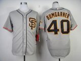 Wholesale Cheap Giants #40 Madison Bumgarner Grey Road 2 Cool Base Stitched MLB Jersey