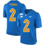 Wholesale Cheap Pittsburgh Panthers 2 Maurice Ffrench Blue 150th Anniversary Patch Nike College Football Jersey