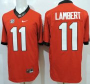 Wholesale Cheap Georgia Bulldogs #11 Greyson Lambert Red 2015 College Football Nike Limited Jersey