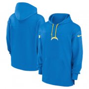 Cheap Men's Los Angeles Chargers Blue Performance Pullover Hoodie