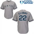 Wholesale Cheap Yankees #22 Jacoby Ellsbury Grey Cool Base Stitched Youth MLB Jersey