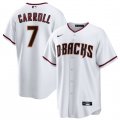 Men's Arizona Diamondbacks #7 Corbin Carroll White Cool Base Stitched Baseball Jersey