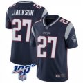 Wholesale Cheap Men's New England Patriots #27 J.C. Jackson Limited 100th Vapor Navy Jersey