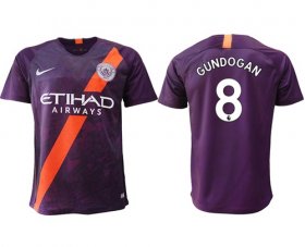 Wholesale Cheap Manchester City #8 Gundogan Third Soccer Club Jersey